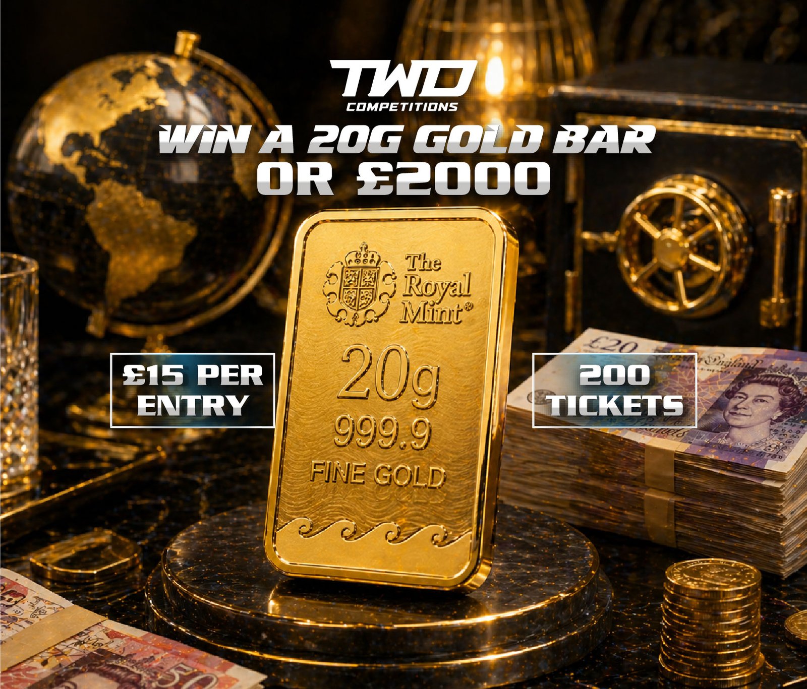 ENDING TONIGHT- WIN 20G GOLD BAR OR £2000 ON WEDNESDAY 6TH MAY